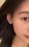 戚小米爆闪S形999足银针圆头耳钉女睡觉免摘耳环养耳洞螺丝拧扣耳饰品 【999银针】3mm双圆头耳钉一对 实拍图