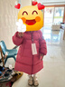 保姆鹅  【风墙】儿童羽绒服宝宝中长款护脸加厚外套保暖童装[NG2664] 石榴粉 120 实拍图