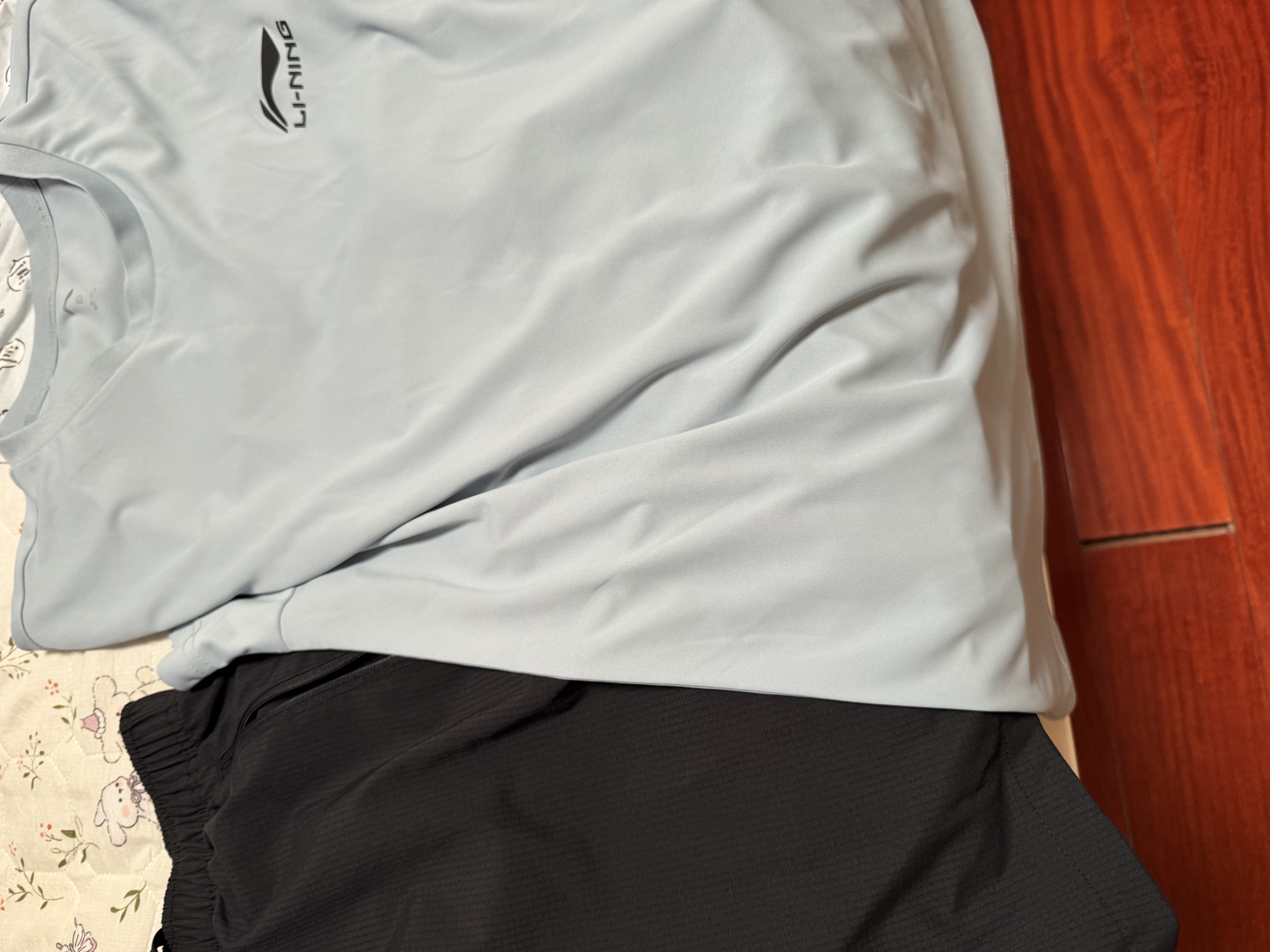 李宁（LI-NING）冰丝速干运动套装男2026夏季新款男士短袖T恤衫短裤跑步男装衣服 实拍图