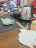 拾盟实木大板茶桌椅组合新中式带烧水壶家用办公室禅意功夫茶台 石盘茶桌1围椅4月牙椅 1.6米【加厚7cm桌面】 实拍图