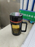 新款玻璃杯商务防爆把手大容量手柄办公室泡茶水杯防摔男女杯子 活动商务黑【两款随机发】 500ml 实拍图