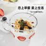 品喻（PINYU）早餐杯燕麦杯大容量牛奶杯加厚玻璃杯麦片碗耐热家用400ml杯盖+勺 实拍图