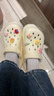 名创优品（MINISO）洞洞鞋女款夏季户外穿eva防滑防臭可DIY沙滩鞋增高凉拖鞋女士 卡其 38-39 实拍图