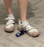 斐乐（FILA）猫爪7代凉鞋玛丽珍凉鞋女鞋2026夏季新款运动鞋子沙滩凉鞋 奶白/泡沫白-GW 38 实拍图