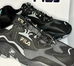 斐乐（FILA）官方男鞋掠夺者 2跑步鞋休闲鞋慢跑运动鞋透气百搭轻便复古老爹鞋 黑/中灰-BM 40 实拍图