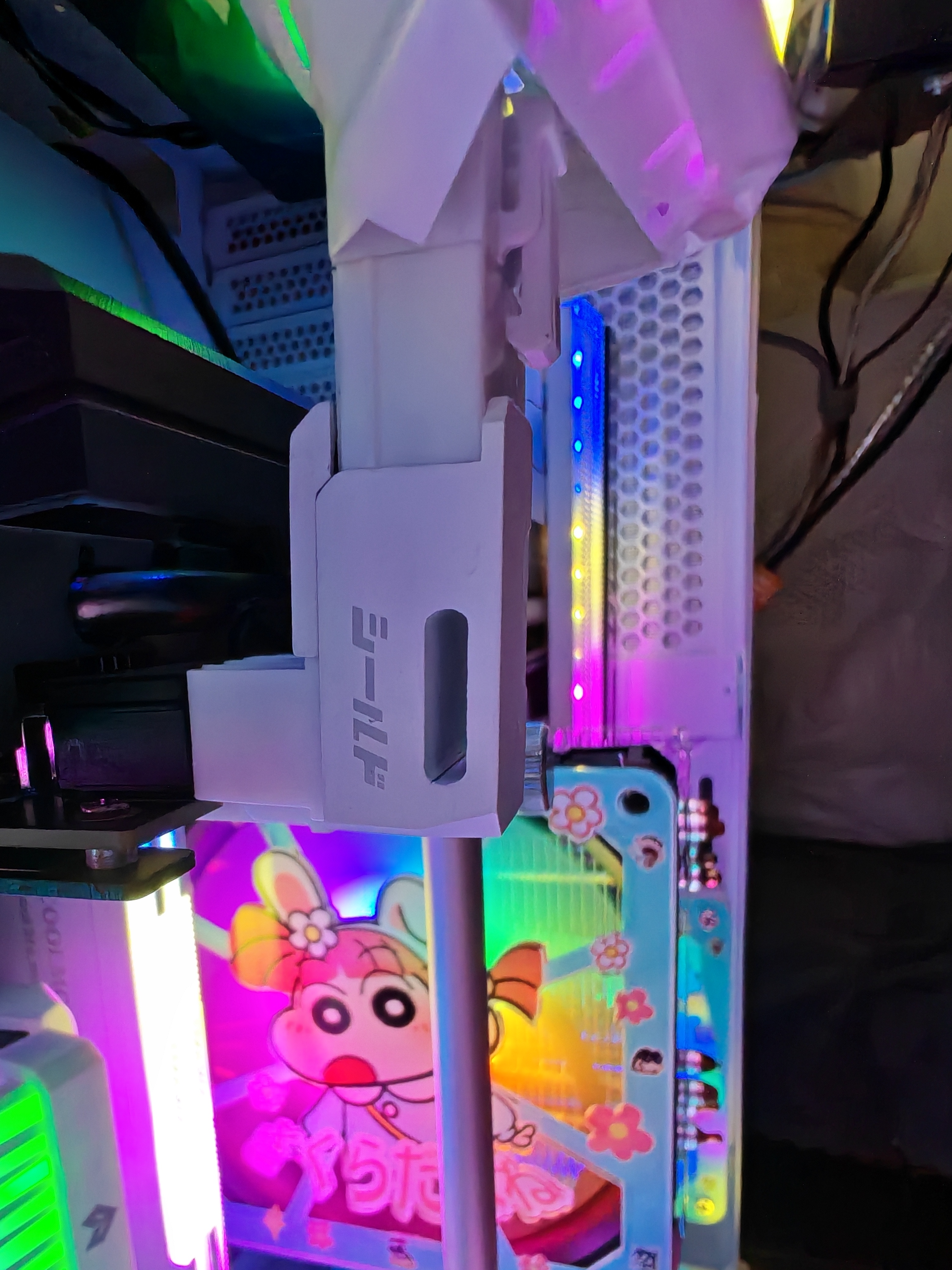 玩家堡垒8PIN显卡转接头转向头供电90°180°电源弯头度弯头203069AMD显卡弯头背部走线美化机箱装饰 铝-白色-90°（单个装） RVS线序（卡扣在上） 实拍图
