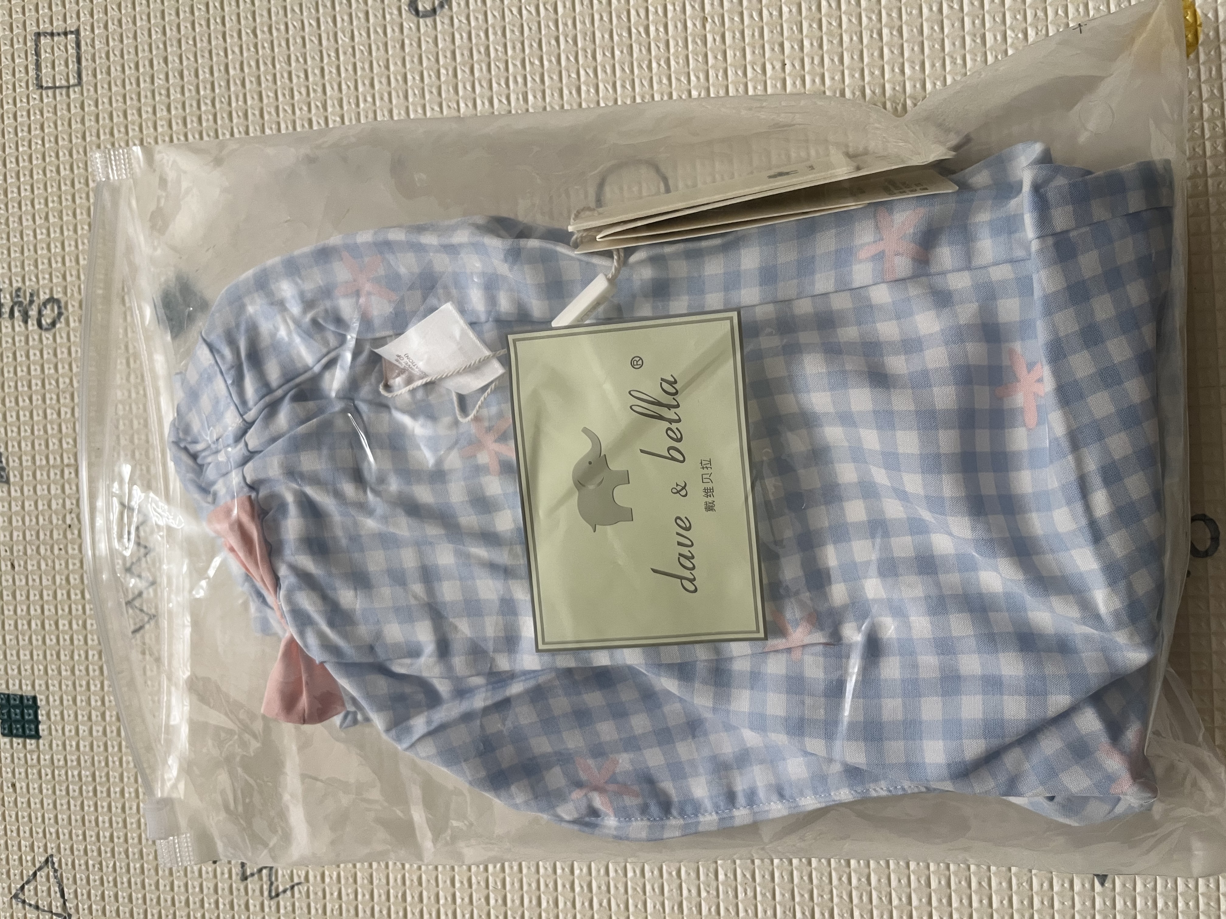 戴维贝拉儿童防蚊裤女童抗菌防螨束脚裤女宝宝长裤夏装 实拍图