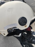 Andes HELMET3C认证电动摩托车头盔男女四季通用夏季透气防晒安全帽电瓶车骑行半盔 磨砂米白【透明短】 均码 实拍图
