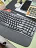 罗技（Logitech）Wave Keys人体工学键盘无线蓝牙办公平板ipad键盘Mac笔记本薄膜98配列键盘家用双模带掌托倾角支架 Wave Keys黑色(带Bolt接收器) 实拍图