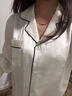 丝界真丝睡衣女100%桑蚕丝简约纯色凉感情侣休闲家居服丝绸套装礼物 实拍图