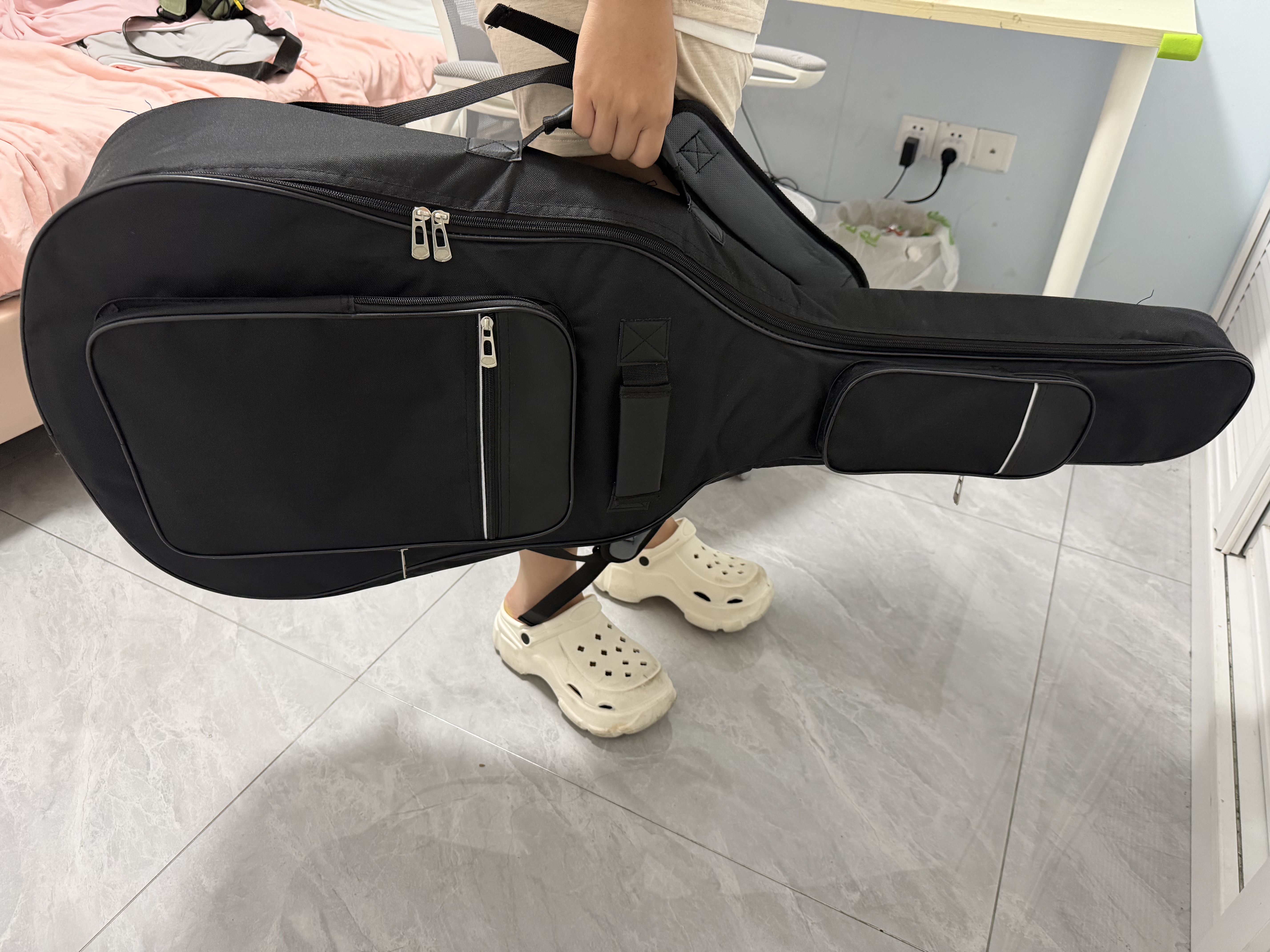名森旅行民谣木吉他包41英寸双肩包琴袋加厚加棉琴套防水吉他琴包黑色 实拍图
