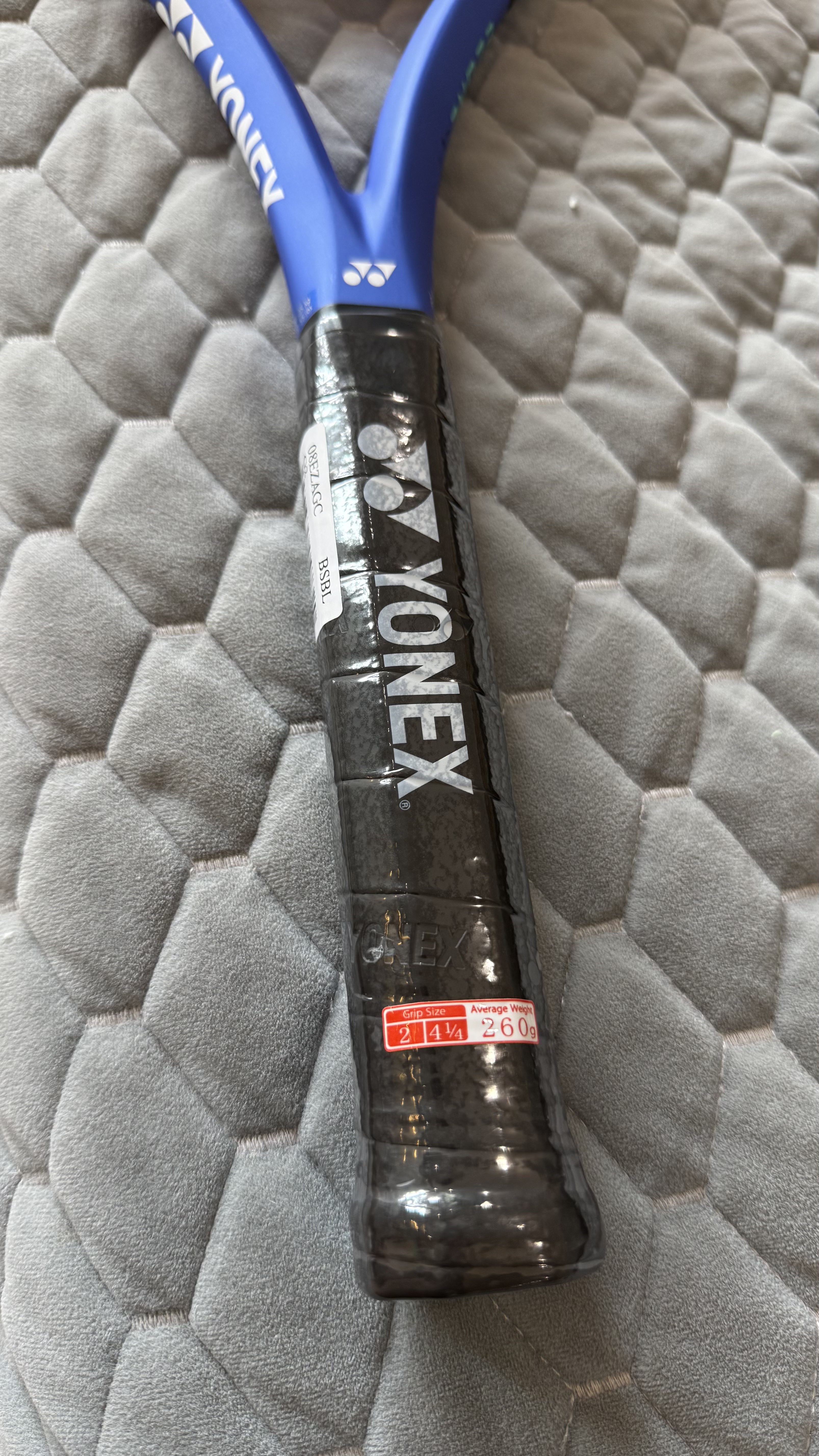 尤尼克斯（YONEX）网球拍全碳素比赛进攻8代EZONEACE皇家蓝已穿线G2已穿线260克 实拍图