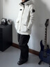 波司登（BOSIDENG）冬季羽绒羽绒服女士加厚90绒鹅绒连帽商场同款时尚百搭休闲外套 冰穹提花白9CW4 M 165/88A 体重约110-120斤 实拍图