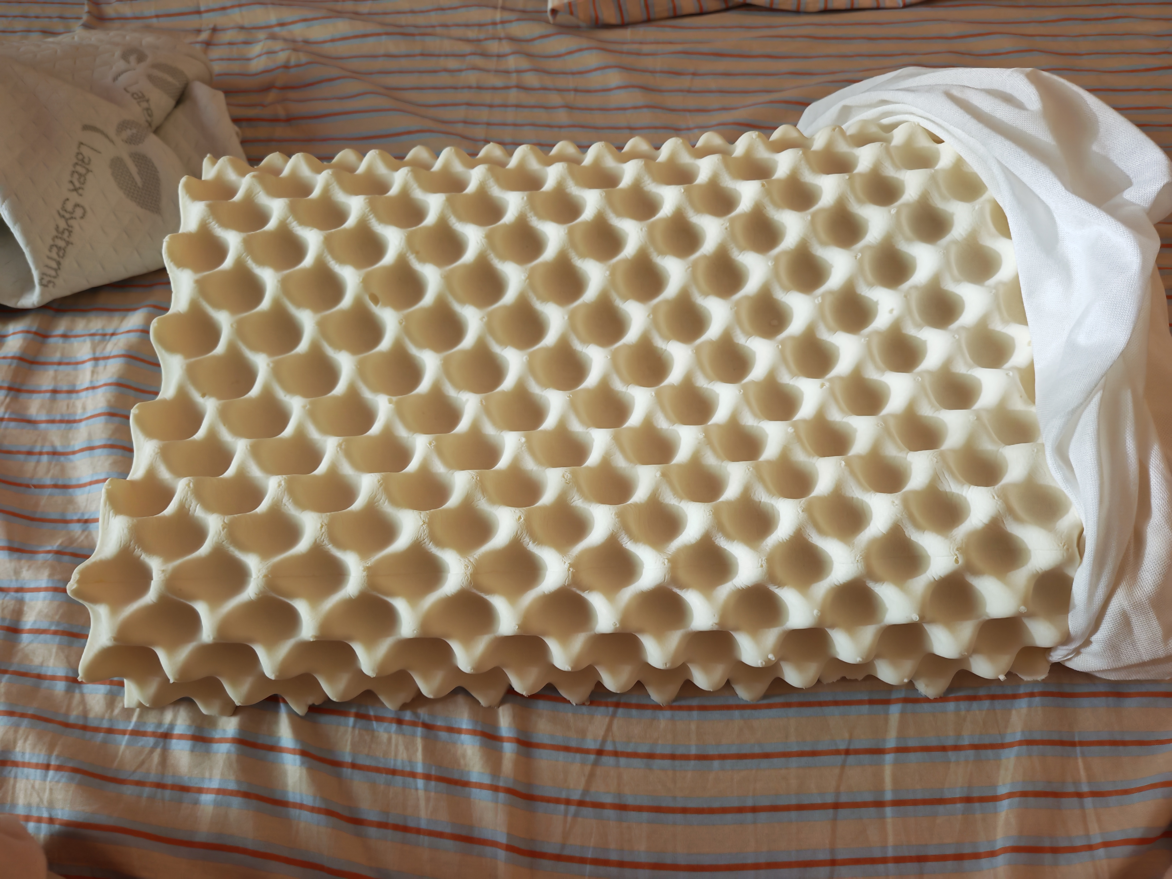 Latex Systems泰国原装乳胶枕头芯 94%含量 婚庆情侣睡眠颈椎按摩枕 一对礼盒装 实拍图