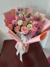 馨仪毕业季鲜花速递玫瑰向日葵康乃馨花束送女友生日礼物全国同城配送 11朵粉玫瑰混搭花束 实拍图