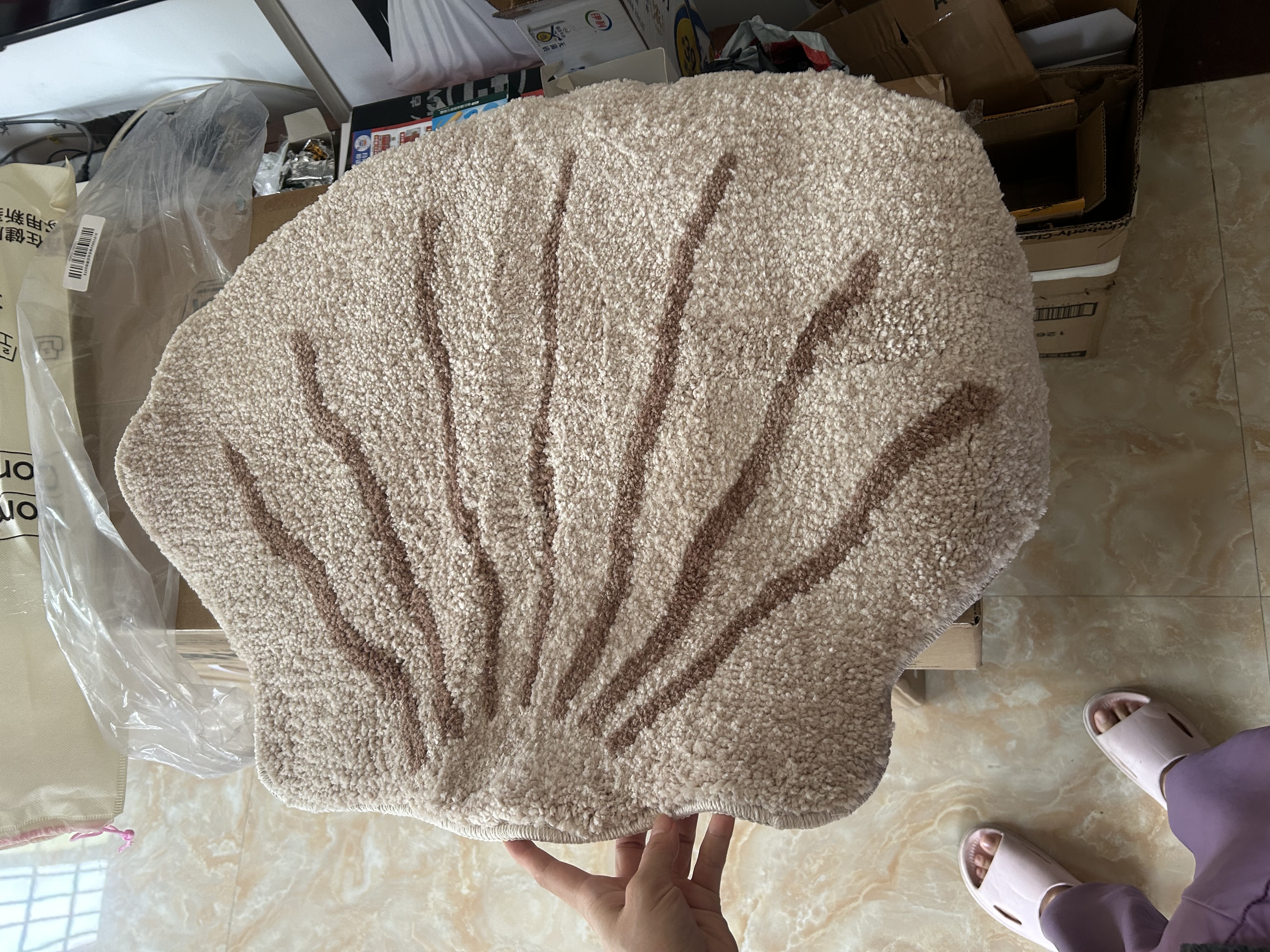 COMICOMI×JDear京东联名 ins风植绒地毯超柔可机洗卧室飘窗地垫60*75cm 实拍图