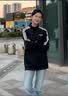 adidas休闲舒适三条纹立领夹克外套男装秋季阿迪达斯官方轻运动 黑色/白（推荐选大一码）   M 实拍图