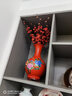 悦灵美 景德镇陶瓷器中国红花瓶摆件中式酒柜装饰品客厅书房插花工艺品 34cm红釉牡丹赏瓶 实拍图