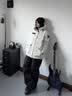 波司登（BOSIDENG）冬季羽绒羽绒服女士加厚90绒鹅绒连帽商场同款时尚百搭休闲外套 冰穹提花白9CW4 M 165/88A 体重约110-120斤 实拍图