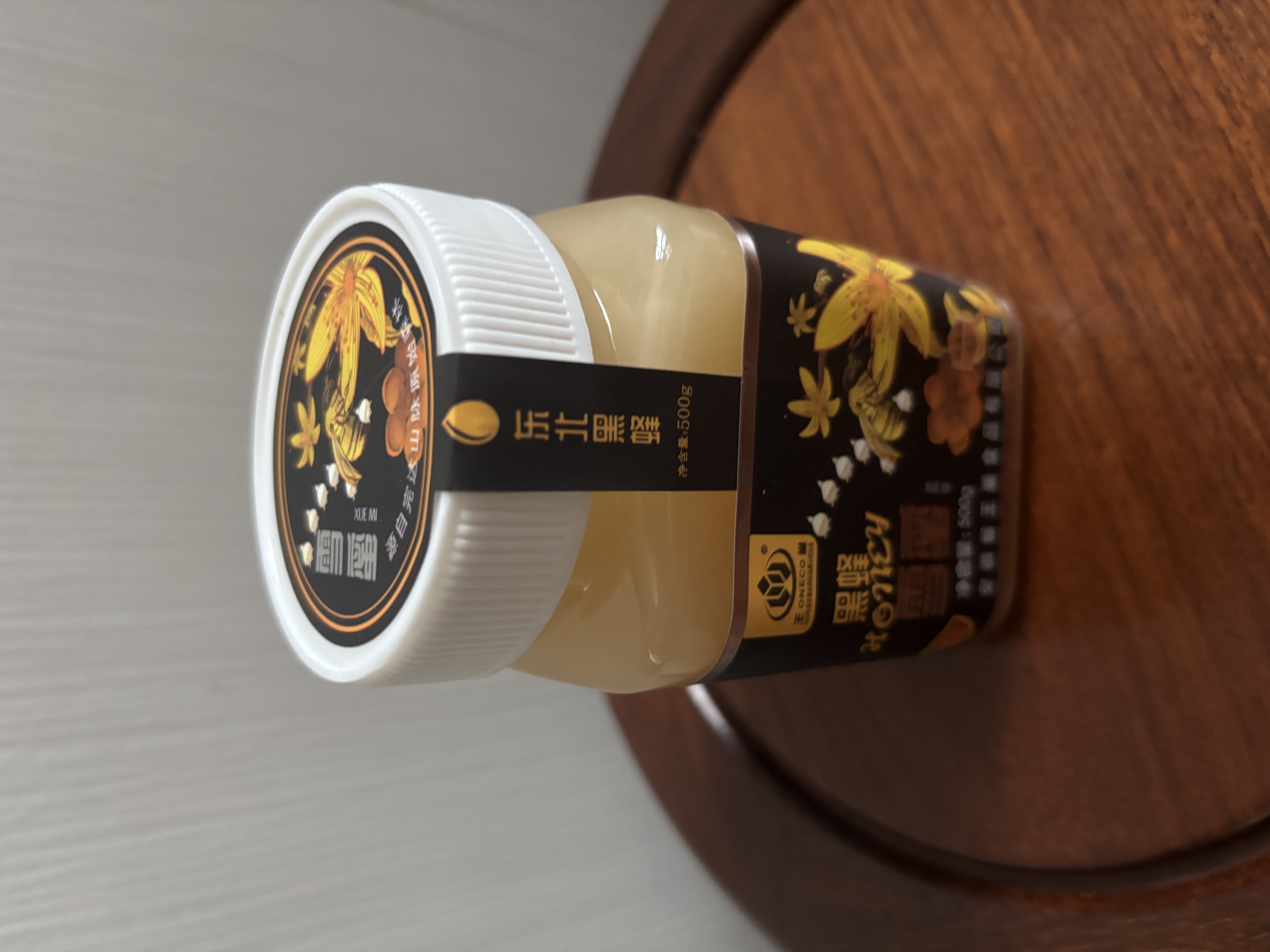 王巢东北黑蜂椴树雪蜜结晶蜂蜜 新年礼物安徽老字号 500克   实拍图