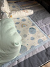 好孩子（gb）婴儿凉席宝宝床席幼儿园床凉席透气吸汗冰丝床凉席 可水洗 蓝 实拍图