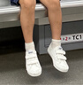 回力童鞋儿童帆布鞋春季新款男女童魔术贴休闲板鞋HL3325A 白色   32 实拍图