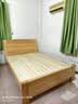 森林日记榉木床全实木床简约实木床1.8x2米双人床原木风大床高脚床婚床 单床 【特价】1.5*2米+松木床板和龙骨+2.7cm榉木床边 实拍图