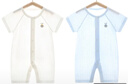 贝瑞加（Babyprints）婴儿连体衣2件夏季短袖婴儿衣服新生儿纯棉哈衣轻薄爬服 白蓝59 实拍图