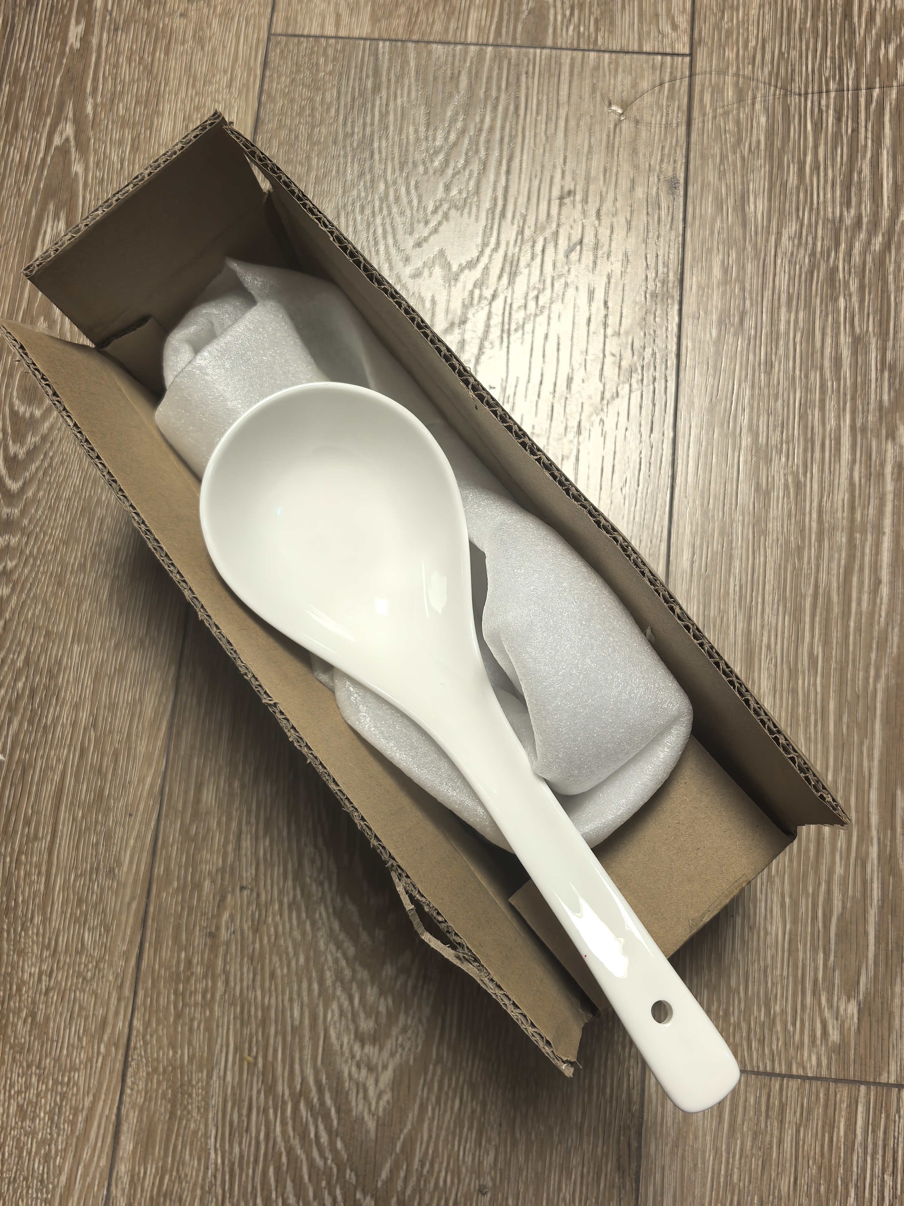斯凯绨（Sky Top）大号汤勺陶瓷调羹饭勺子餐勺骨瓷纯白家用餐具马戈1件装 实拍图