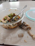 拜杰高硼硅玻璃饭盒上班族饭盒微波炉冰箱保鲜盒 圆形650ml 实拍图
