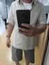 森马（Semir）棉麻衬衫丨 短袖衬衫男夏季新款白色休闲上衣小宽松含亚麻外套 实拍图
