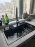 东鹏厨房水槽大单槽洗菜盆一体盆国标304不锈钢水槽洗碗槽加厚洗菜池 M1-Pro套餐配全铜瀑布抽拉龙头[720°瀑布出水]+洗杯器 黑'钛涂层【78*43】双改单尺寸-送安装 实拍图