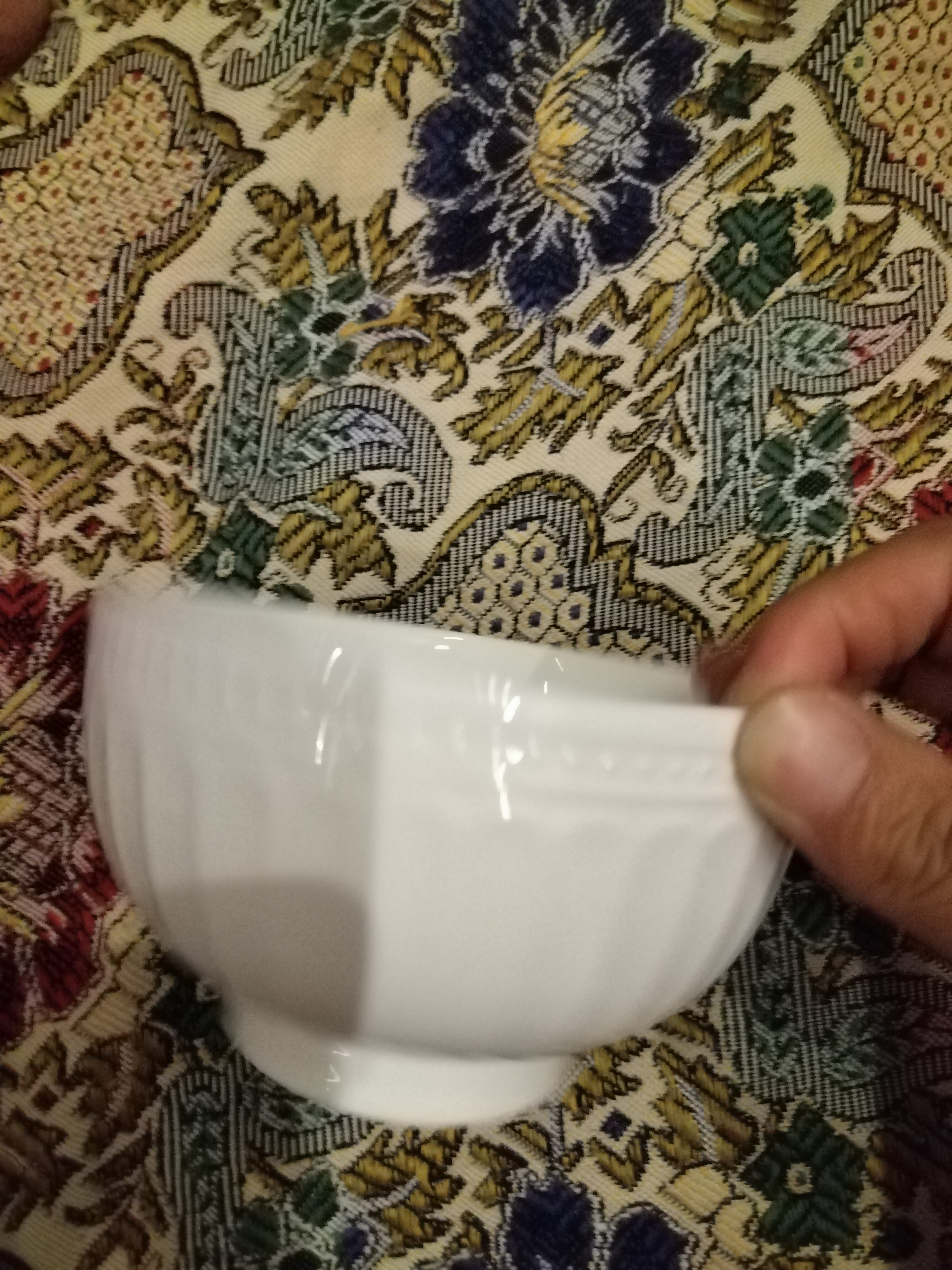 ARST雅誠德陶瓷盘子菜盘家用新款高脚碗纯白浮雕乔迁餐具轻奢抗菌碗碟套装礼 4.5寸米兰抗菌罗迪高脚碗 实拍图