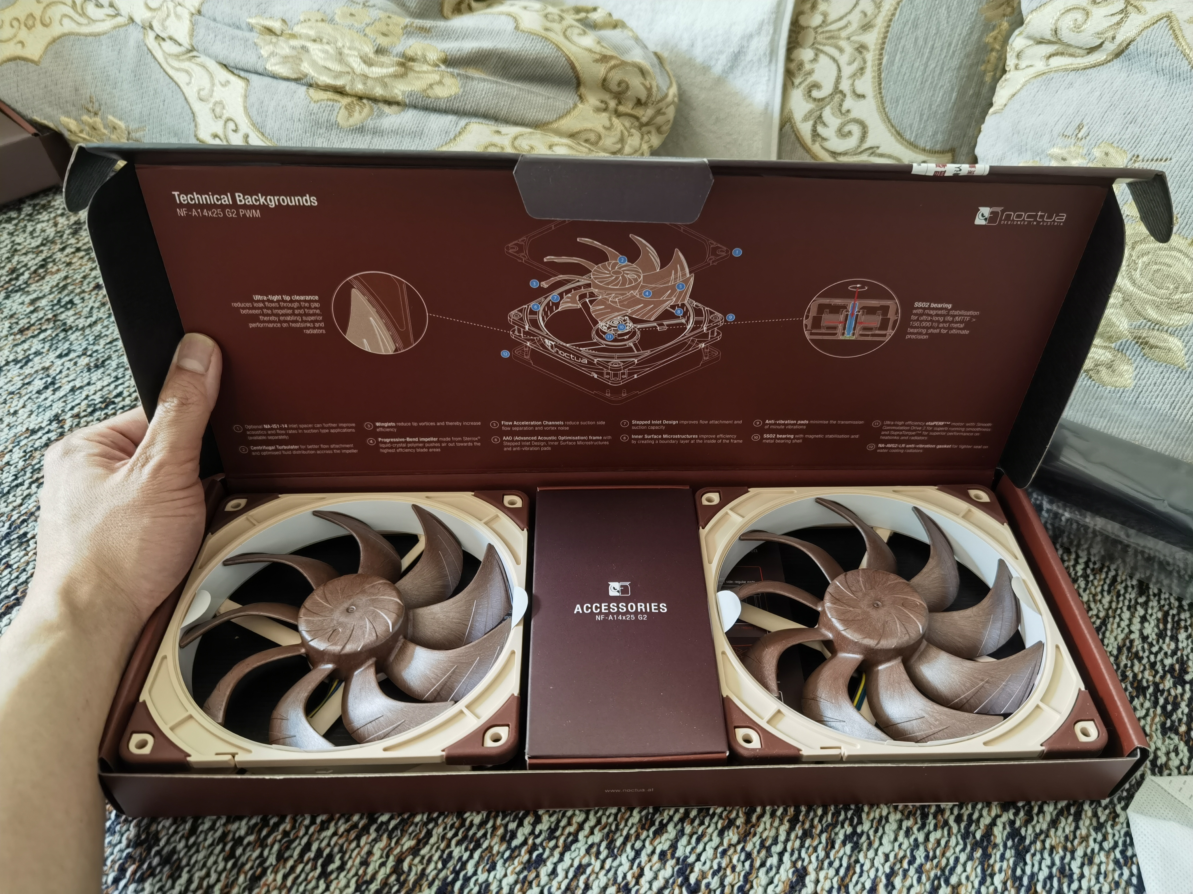 noctua NF-A14x25 G2 PWM Sx2-PP LS-PWM 二代A14 猫扇 14025 14CM LCP机箱散热风扇 智能温控 黑化A14 猫头鹰 A14x25 G2 PWM Sx2 实拍图