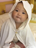 BabyWatch宝宝防晒衣服小月龄婴幼儿斗篷男女童冰丝防紫外线披风 【原纱防晒UPF50+】触瞬凉感-白 均码 （0-3岁适用） 实拍图