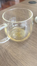富光花茶杯 男女士茶水分离杯子 双层办公泡茶玻璃杯带把高硼硅水杯 实拍图
