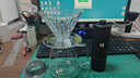 泰摩 冰瞳手冲咖啡滤杯 V60通用咖啡过滤器 滴滤咖啡过滤杯 标准版02号透明滤杯+分享壶600ml 实拍图