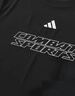 阿迪达斯（adidas）速干透气运动短袖男女同款情侣健身跑步训练T恤 黑/白 L 实拍图