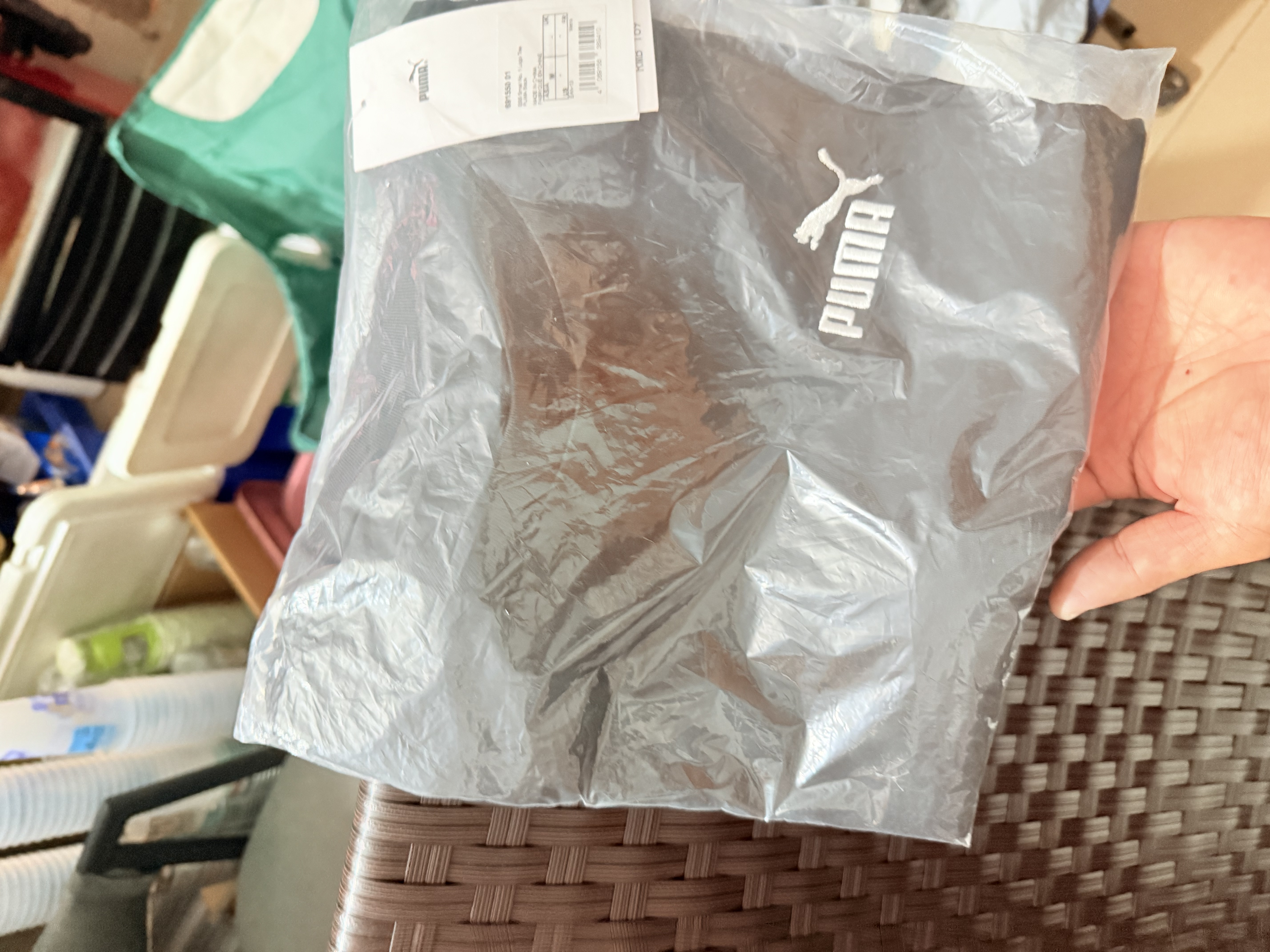 彪马（PUMA）|纯棉宽松白色短袖T恤男女款情侣夏季运动上衣691550 黑色-01 M (175/96A) 实拍图