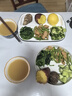 拜杰陶瓷减脂分餐盘快餐盘学生餐盒分格月子餐具一人食早餐盘盘子12寸 实拍图