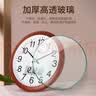康巴丝（Compas）挂钟客厅静音大尺寸石英钟表挂墙钟日历时钟3128Y 木纹日历款38cm 实拍图