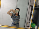 LULUALWAYSLULUALWAYS我爱露露24夏季新款氛围感欧根纱印花蛋糕裙长款连衣裙 蓝色 M 实拍图