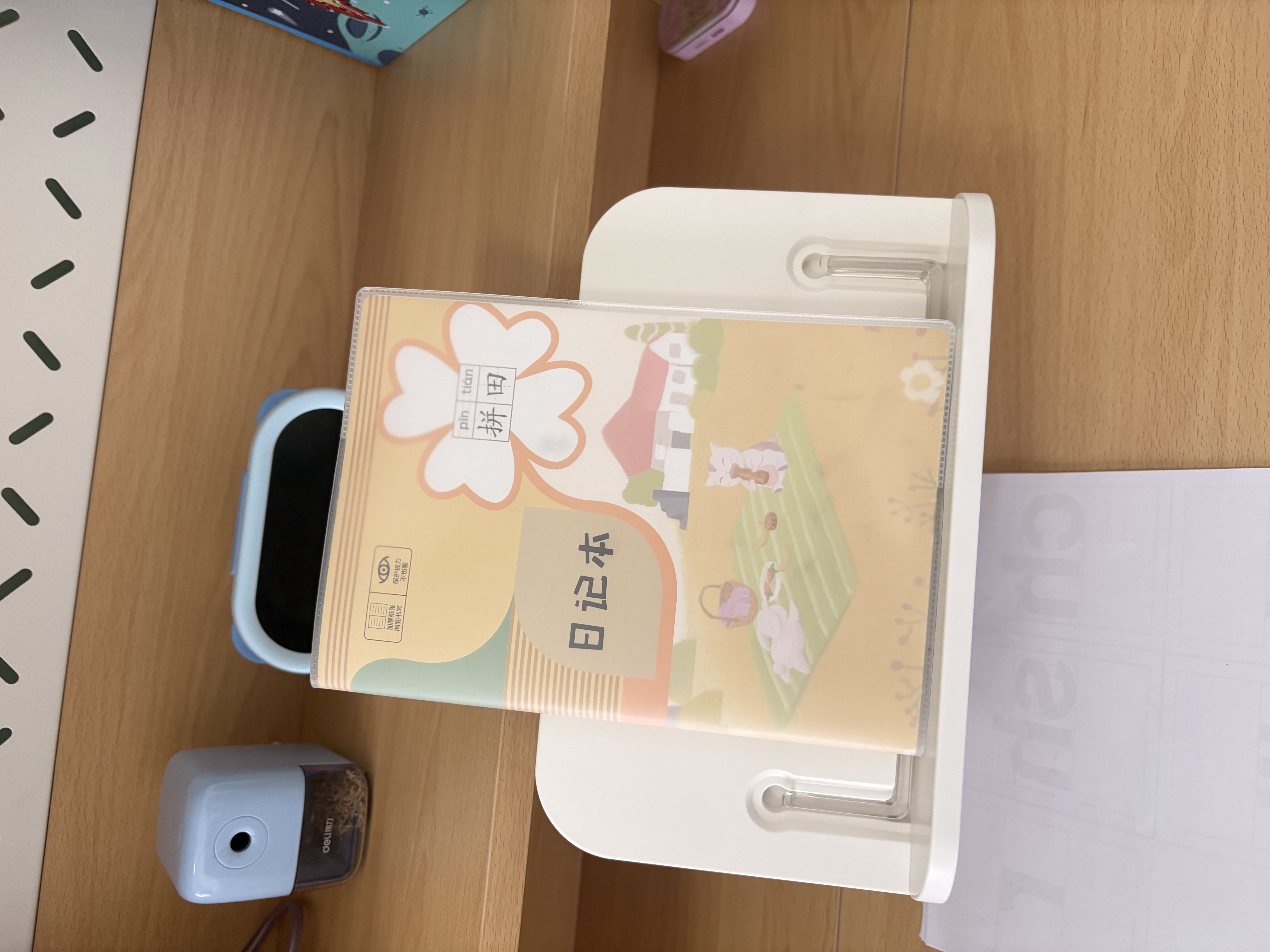 护童（Totguard）儿童书桌学习桌椅套装学习椅可升降实木芯写字桌带书架桌子 星辰1号Air+G760-鲸梦 实拍图