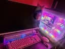 本手机械键盘鼠标套装 粉色有线游戏键鼠套装耳机三件套女生台式笔记本电脑104键吃鸡背光发光电竞外设 三件套【白色键盘茶轴+鼠标+猫耳耳机USB版】 实拍图