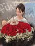 来一客鲜花速递99朵红玫瑰花束礼物表白送女友全国同城配送 99朵红玫瑰女神款 实拍图