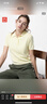 优衣库棉莫代尔混纺POLO领针织衫/短袖女装26春夏新款484607 42 浅黄色 M 实拍图