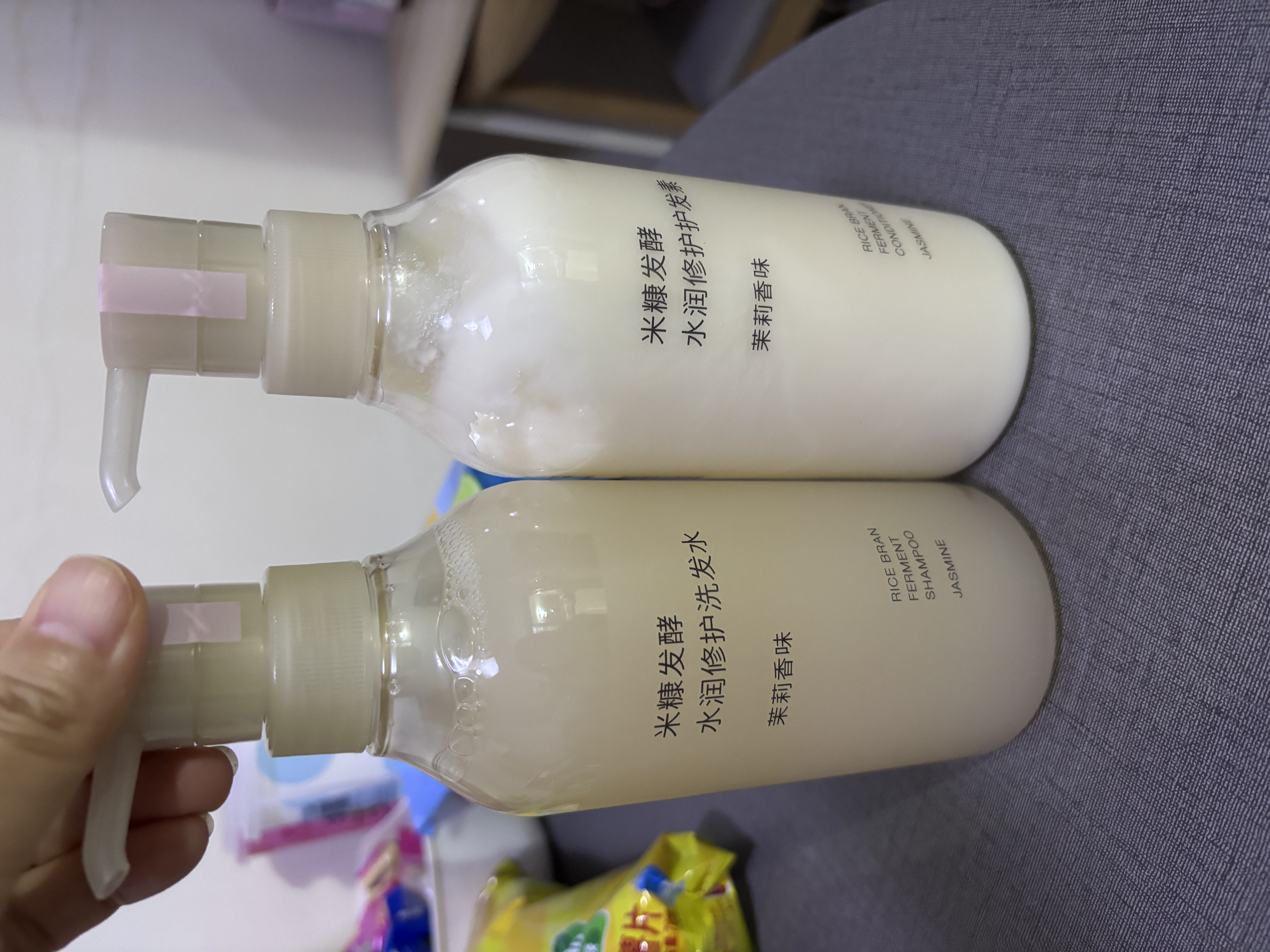 MUJI米糠发酵水润修护护发素 茉莉香味 400ml 实拍图