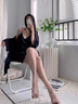 德莉娅高端真丝睡衣女士吊带桑蚕丝睡裙睡袍性感家居服两件套送女友礼物 带胸垫 香槟套装 【真丝礼盒装】 L 【建议101-115斤】 实拍图