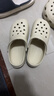 名创优品（MINISO）洞洞鞋女夏季外穿沙滩凉鞋防滑厚底踩屎感脚包头凉拖鞋骨白36-37 实拍图