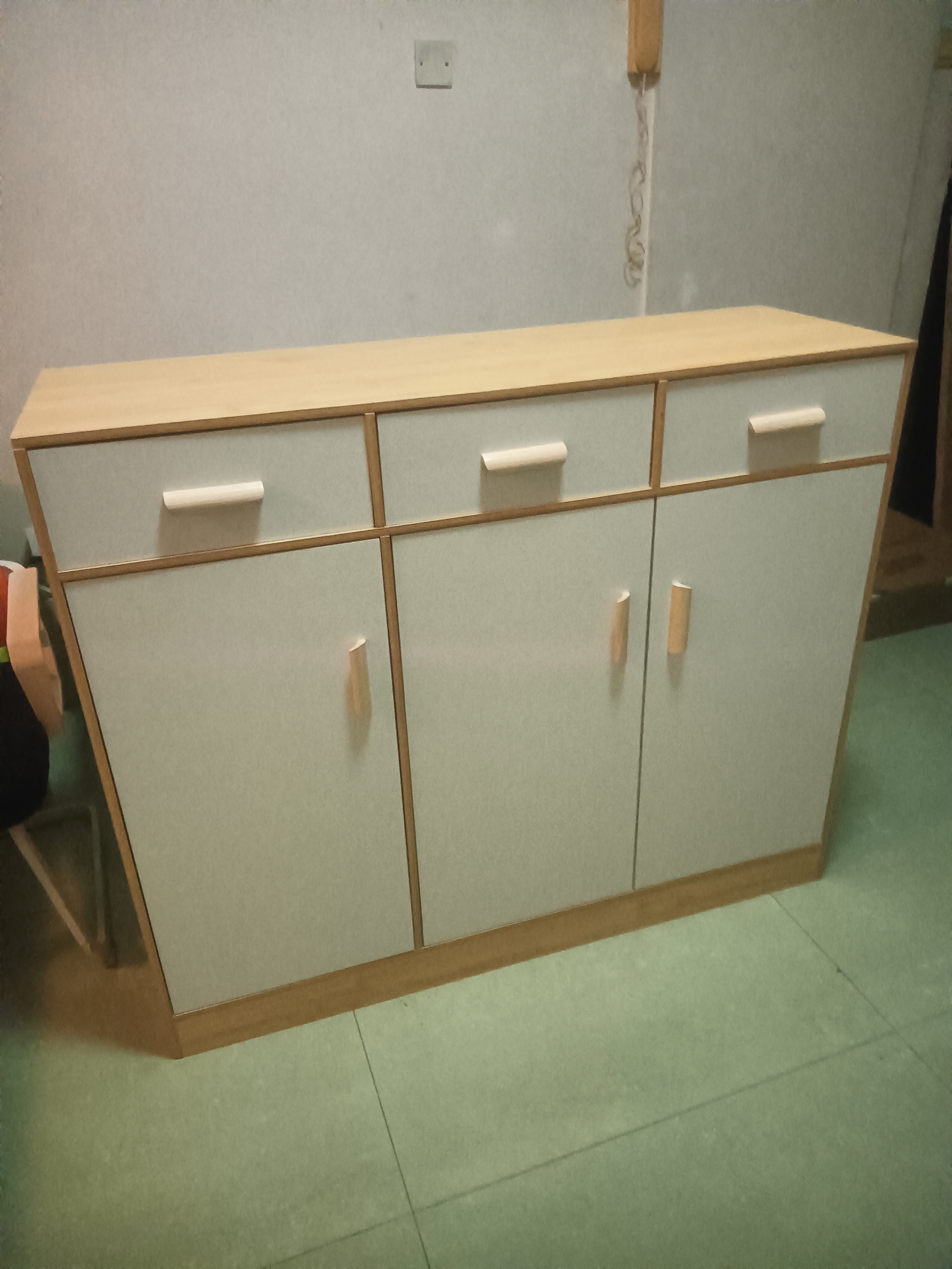佳家林（JIAJIALIN） 实木餐边柜家用一体靠墙碗筷柜简易餐厅餐柜简约餐厅储物柜子 【实木升级】松木色120*40*100cm 实拍图